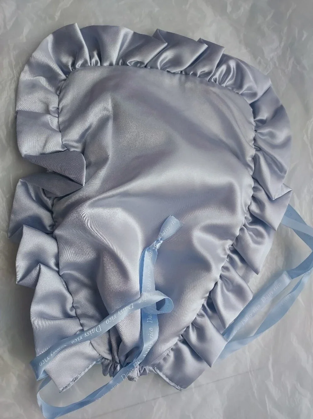 Japan brand grey silver lace Satin Lace cloths cosmetic drawstring bag pouch